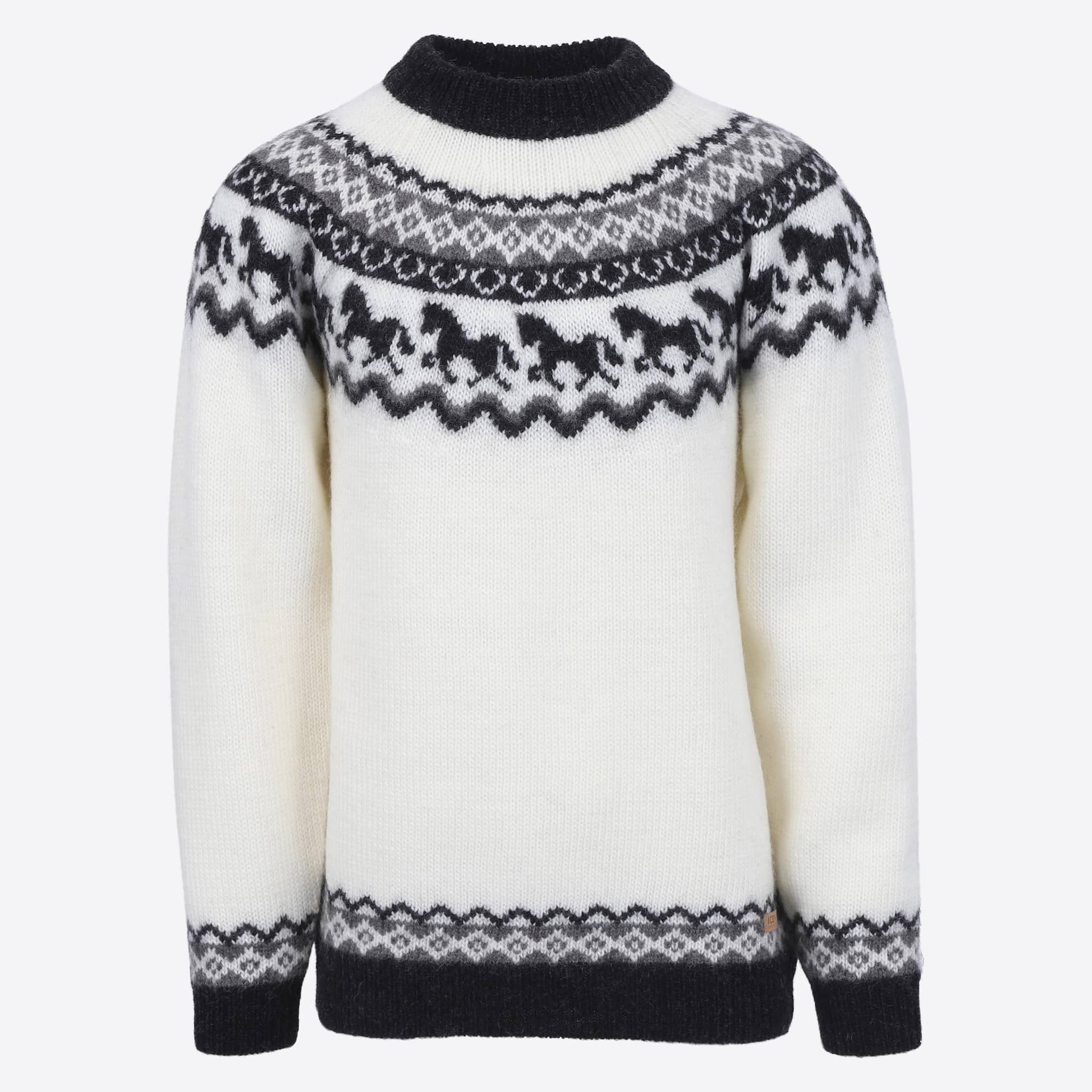 Sleipnir horse pattern wool sweater